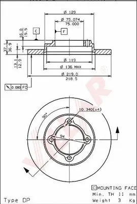 Brake Disc (628.1357)