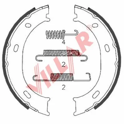 Brake Shoe Set, parking brake (629.0874)