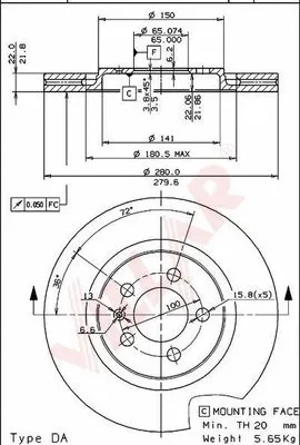 Brake Disc (628.0657)