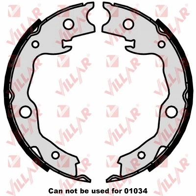 Brake Shoe Set, parking brake (629.0323)