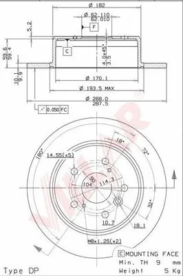 Brake Disc (628.1593)