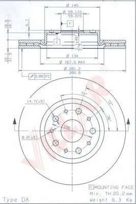 Brake Disc (628.1906)