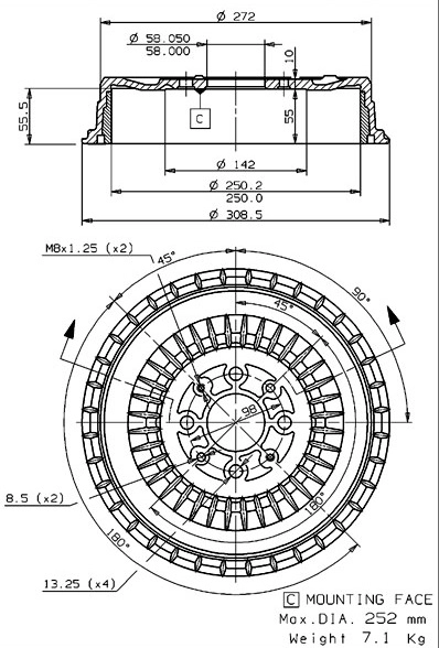 Brake Drum (627.0067)