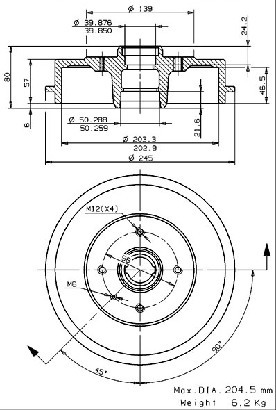 Brake Drum (627.0250)