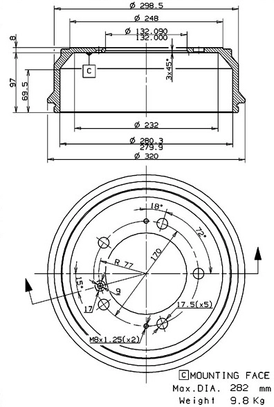 Brake Drum (627.0143)