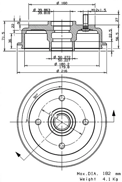 Brake Drum (627.0275)