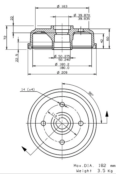 Brake Drum (627.0177)