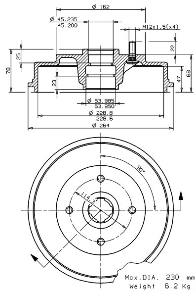 Brake Drum (627.0231)