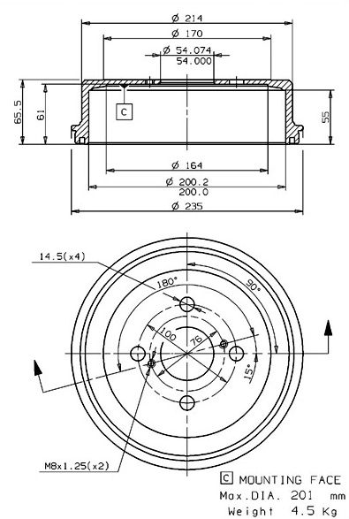 Brake Drum (627.0215)