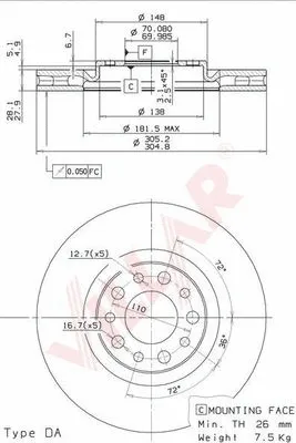 Brake Disc (628.1891)