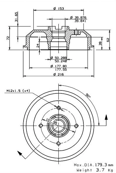 Brake Drum (627.0021)