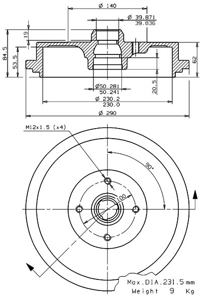 Brake Drum (627.0073)