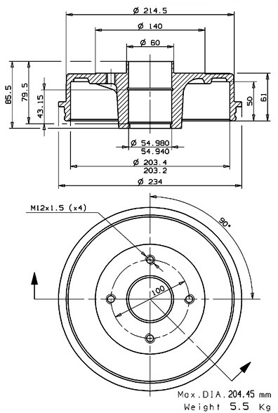 Brake Drum (627.0130)