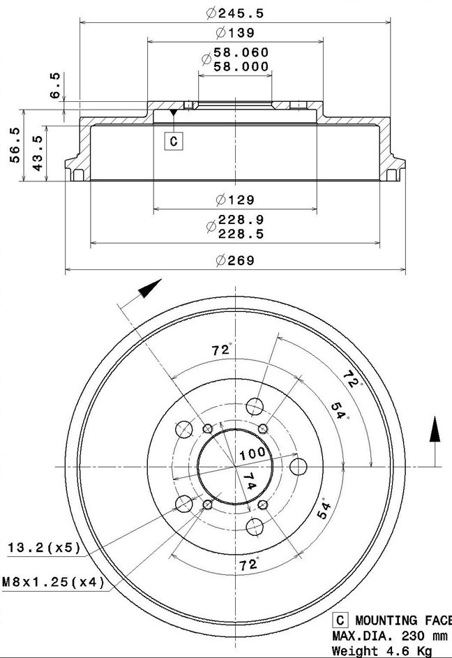Brake Drum (627.0301)