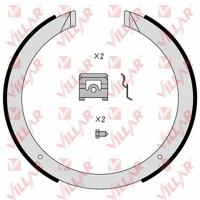 Brake Shoe Set, parking brake (629.0290)