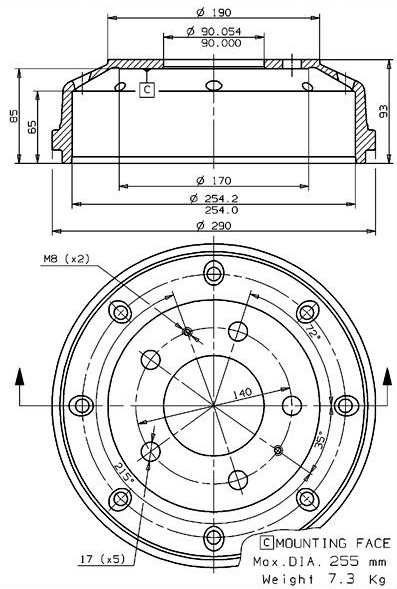 Brake Drum (627.0022)