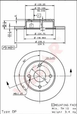 Brake Disc (628.1354)