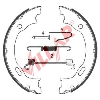 Brake Shoe Set, parking brake (629.0835)