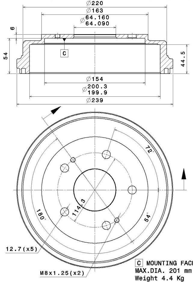 Brake Drum (627.0292)