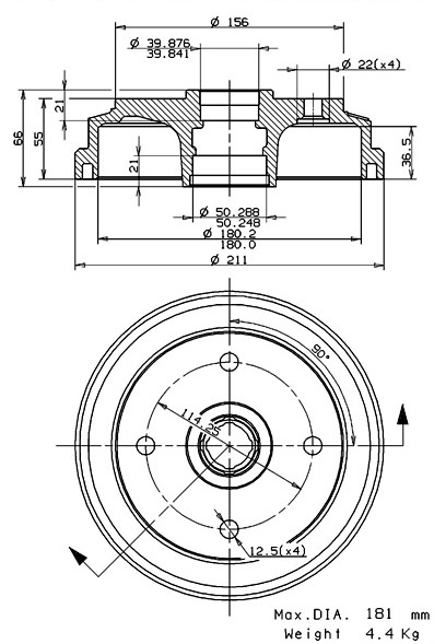 Brake Drum (627.0169)