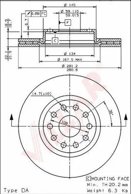 Brake Disc (628.2157)