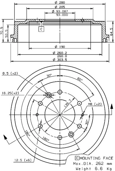 Brake Drum (627.0099)