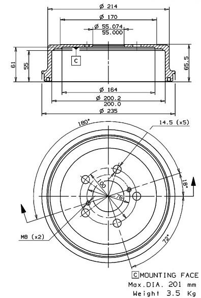 Brake Drum (627.0096)