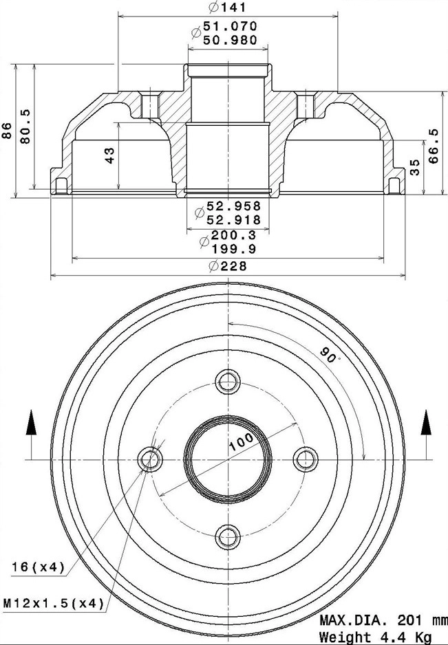 Brake Drum (627.0317)