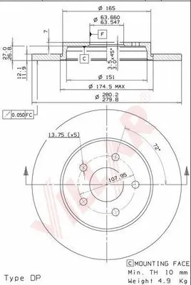 Brake Disc (628.1551)