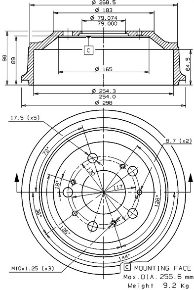 Brake Drum (627.0106)