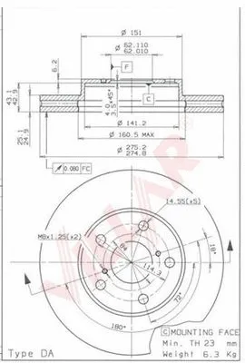 Brake Disc (628.1600)
