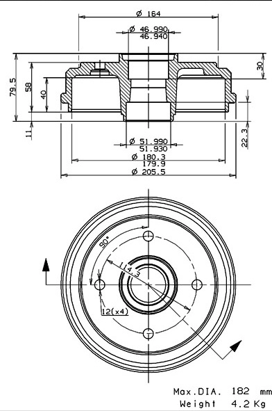 Brake Drum (627.0280)