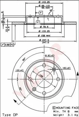 Brake Disc (628.0254)