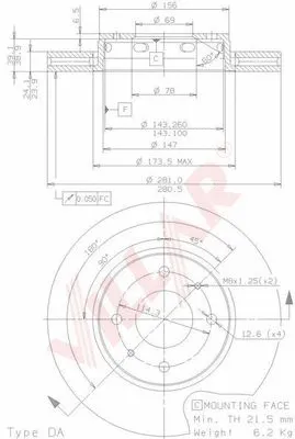 Brake Disc (628.1700)