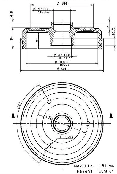 Brake Drum (627.0009)