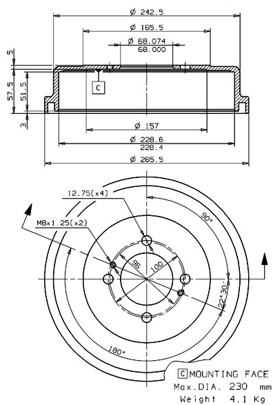 Brake Drum (627.0218)