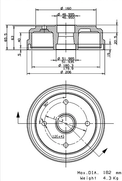 Brake Drum (627.0279)