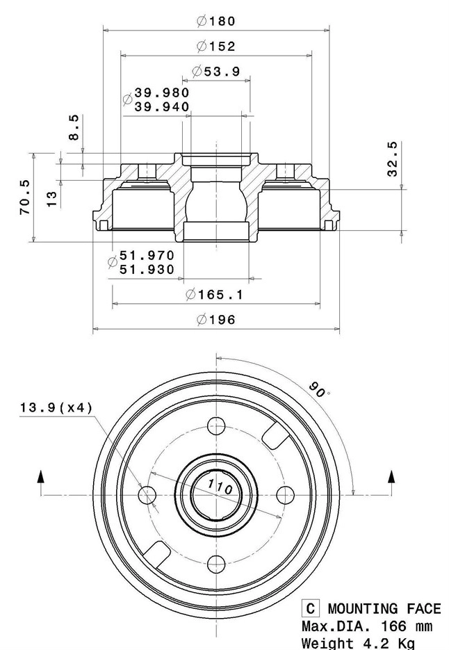 Brake Drum (627.0285)