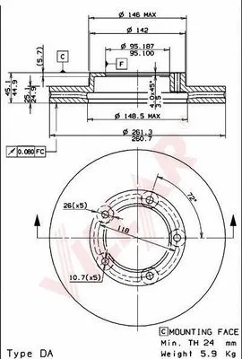 Brake Disc (628.1954)