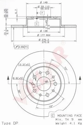 Brake Disc (628.1808)