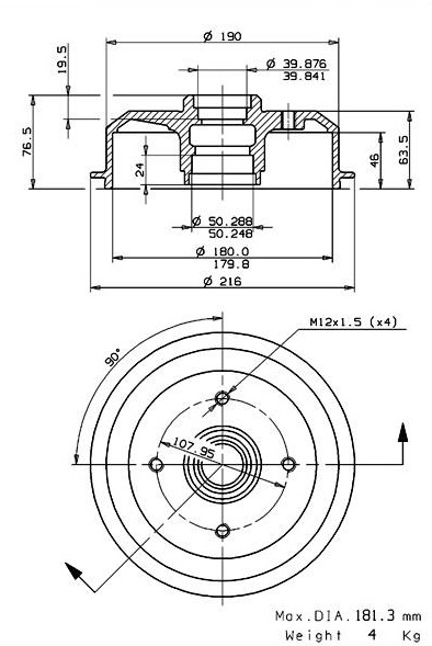 Brake Drum (627.0031)