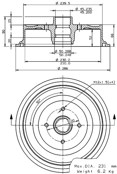 Brake Drum (627.0132)
