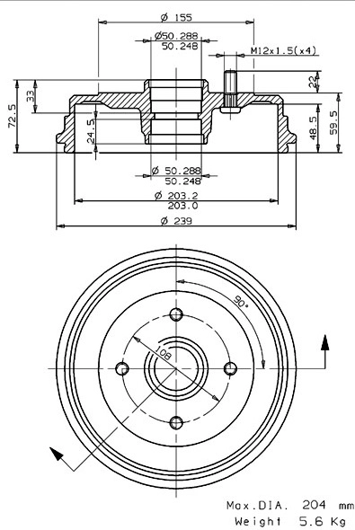 Brake Drum (627.0062)