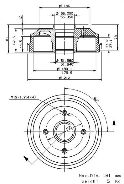 Brake Drum (627.0079)
