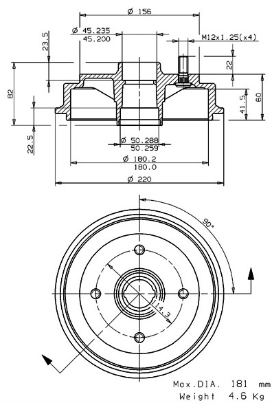 Brake Drum (627.0089)