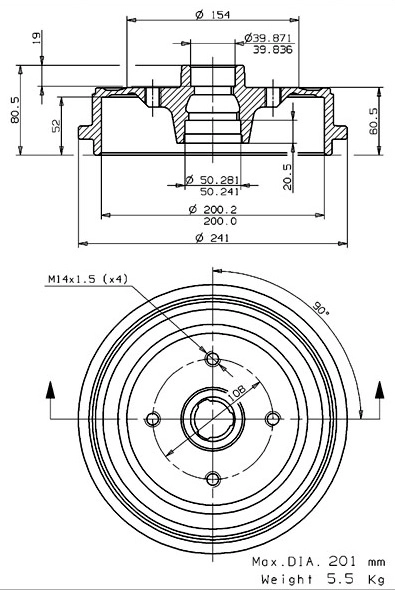Brake Drum (627.0098)
