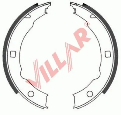 Brake Shoe Set, parking brake (629.0795)