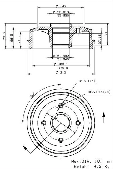 Brake Drum (627.0046)