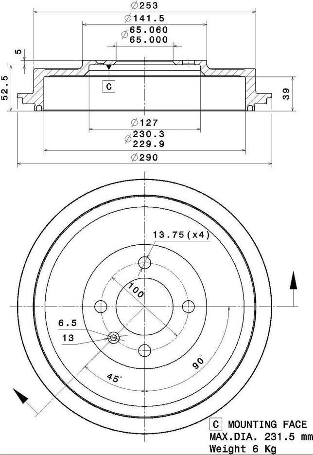 Brake Drum (627.0277)