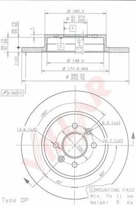 Brake Disc (628.1935)
